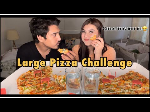 PIZZA CHALLENGE 🍕Husband & Wife|  cheating bhi ki😬|  MINAAZ LIVE