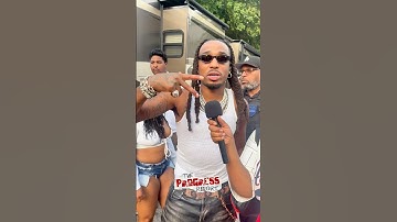 Quavo on set with The Progress Report at “TAKE ME THRU DERE” video shoot! 👀🔥