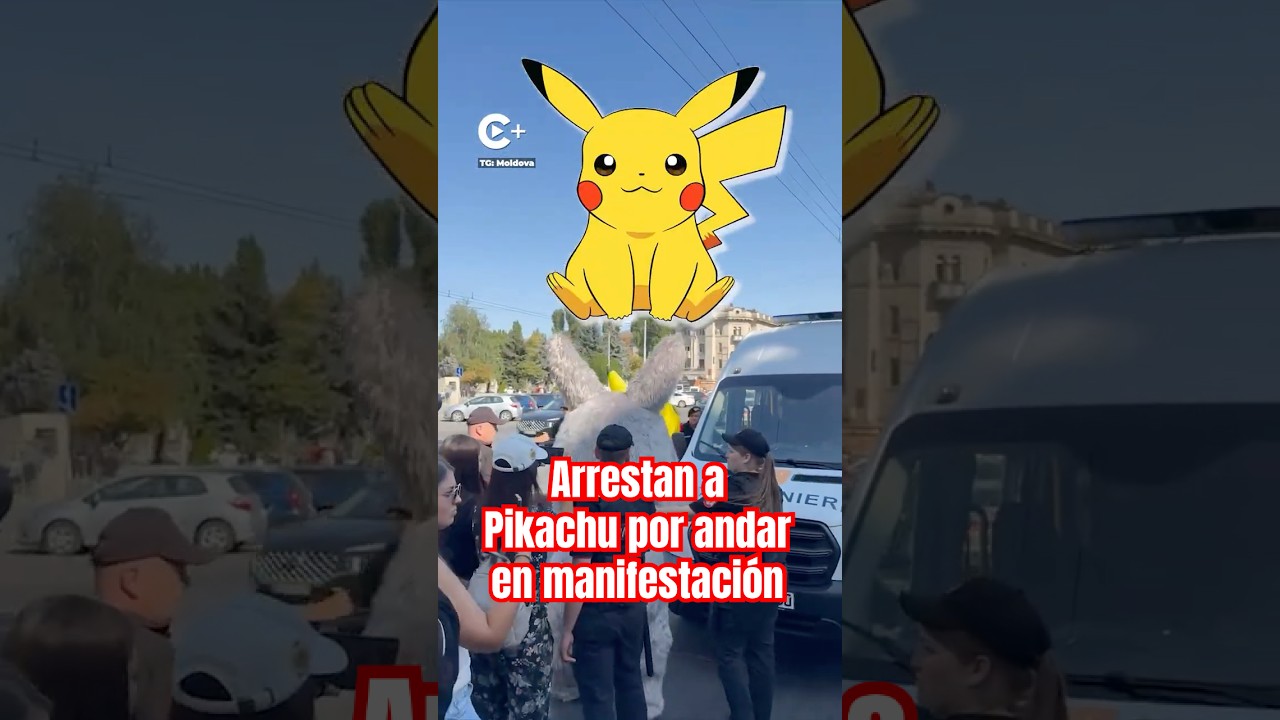 🚨 Arrestan a Pikachu, Labubu y un oso polar en protesta en Moldavia