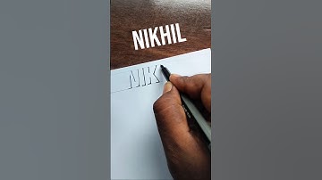 Nikhil , Shadow Name Writing #youtubeshorts #viral #2023 #shortsviral