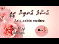Aslu anbin reethee male solo by theel dhivehi karaoke lava track