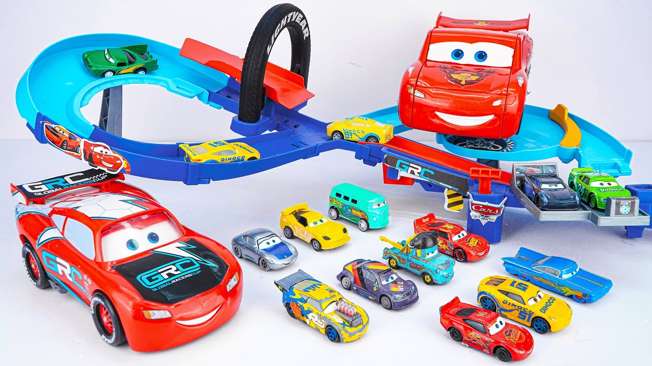 Lightning McQueen Super Unboxing 🚗💨 |Disney Pixar Cars Global Racers Cup GRC Jumping Raceway#mcqueen