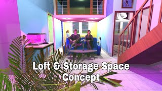 Loft & Storage Space Concept in house plan | 3D video 3D view | building plan | civil engineering