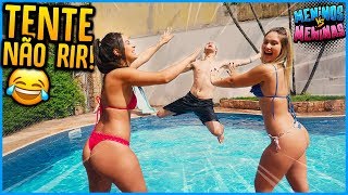 MENINOS VS MENINAS: TENTE NÃO RIR NA PISCINA!! ( ÉPICO ) [ REZENDE EVIL ]