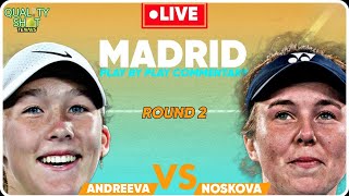 🎾ANDREEVA vs NOSKOVA | WTA Mutua Madrid Open 2024 | LIVE Tennis Play-by-Play Stream