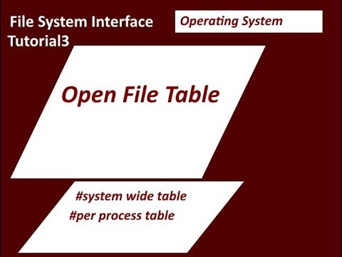 Open File Table Tutorial - 3
