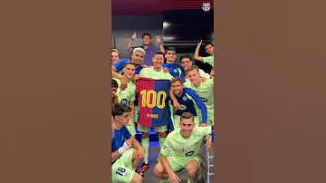 Robert Gets His Milestone Fcbarcelona Lewandowski Shorts 