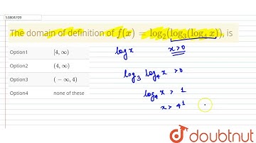The domain of definition of `f(x) = log_(2) (log_(3) (log_(4) x))`, is