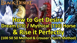 Guide to Get Desire Dream (T9)/Mythical (T10) Horse (100 50 50 & Crouser Spirit Method) Full Skill