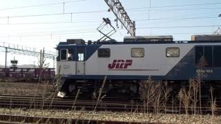 EF64 1013牽引・100系貨車12両編成【3083列車・高速貨物】岡山貨物ターミナル・下り2番線発車