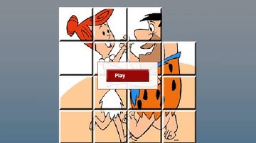 Игра Флинтстоуны пазл пятнашка онлайн
