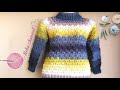 كروشيه بلوفر بغرزة الجرانى سهل وسريع | crochet pullover tutorial # كولكشن collection #