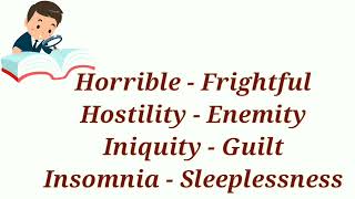 English Synonyms || Lesson - 10 || English Word Trove