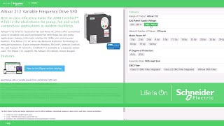 Selecting Variable Frequency Drives with the Product Selector | Schneider Electric Support screenshot 3