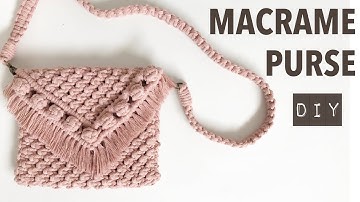 HOW TO: MAKE A MACRAME PURSE WITH REMOVABLE STRAPS | MACRAME BAG DIY | BOHO STYLE BAG DIY