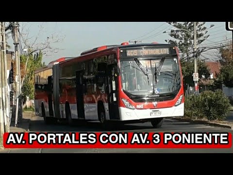 Compilado de Buses Red: Av. Portales con Av. 3 Poniente, en Maipú