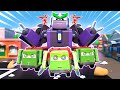Evil GARBAGE TRUCK CLONES attack Car City! Super Robot to the rescue | Hynoptised Trucks