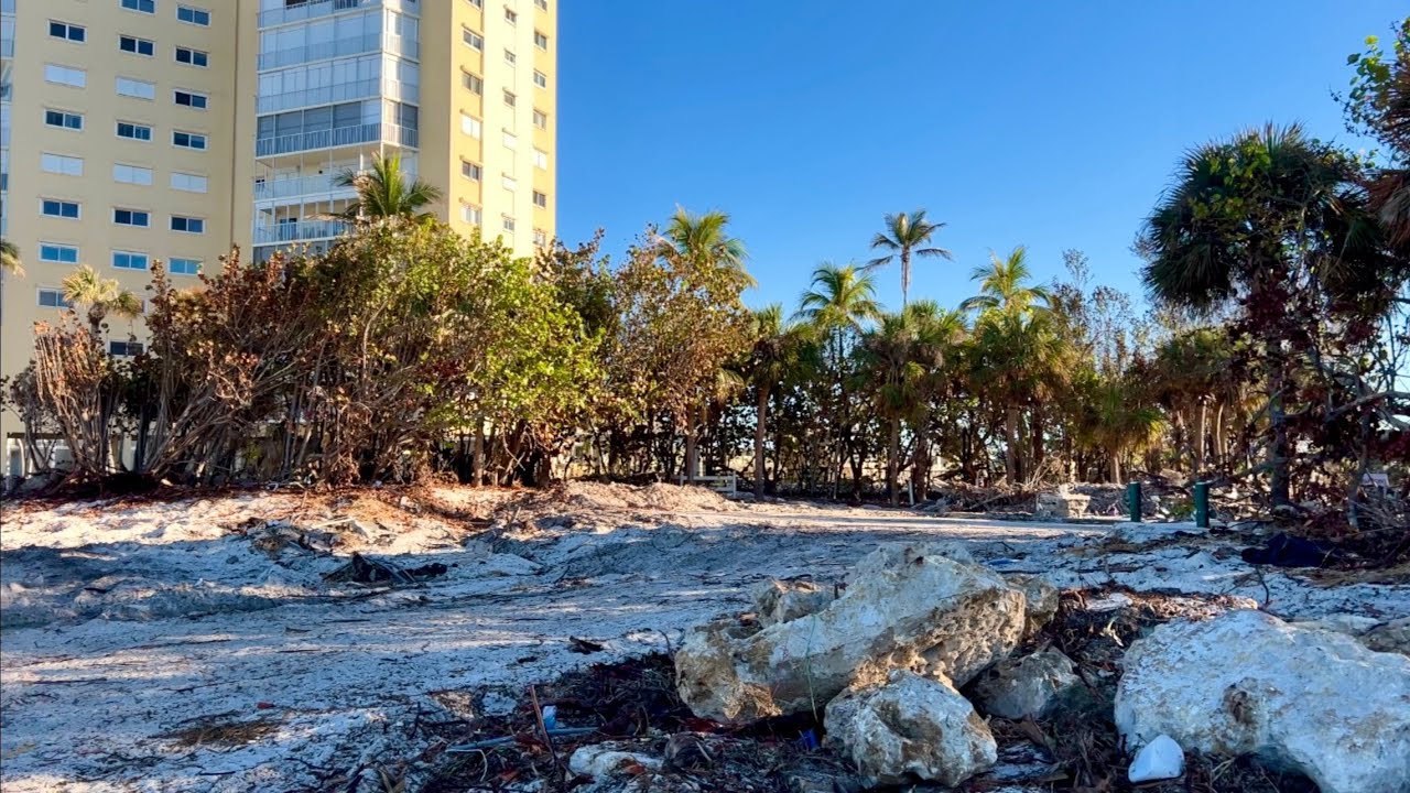 Vanderbilt (Vandy) Beach in North Naples, FL 30 Days After Hurricane