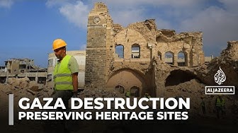 Thumbnail for Palestinians race to preserve Gaza’s heritage landmarks damaged by Israeli strikes