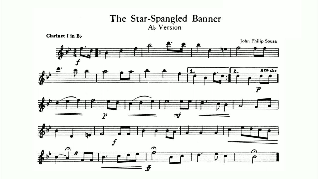 The Star Spangled Banner 1st Bflat YouTube