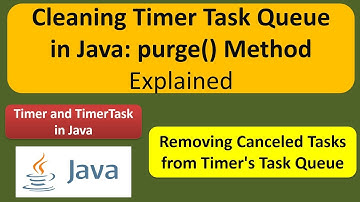 Cleaning Timer Task Queue in Java: purge() Method Explained | Timer and TimerTask in Java