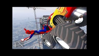 Kids Game Disney Cars Colors Cartoon Excavator Toys Superheroes Spiderman Tractor Truck Police Car