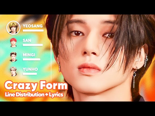 ATEEZ - Crazy Form (미친 폼) (Line Distribution + Lyrics Karaoke) PATREON REQUESTED class=