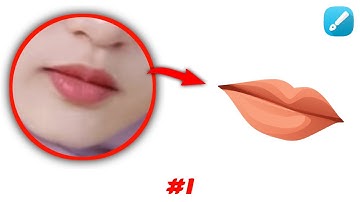 CARA MEMBUAT VECTOR ART DI INFINITE DESIGN || SpeedArt bibir #1 #tutorialvector #infinitedesign