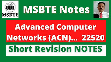 MSBTE Final Year Advance Computer Network ACN Notes for MCQ Exam | Detail Explanation | ALL IMP MCQ