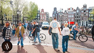 Walking Glorious Amsterdam, Netherlands, City Ambience, 4K