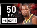 Kevin Durant Full Highlights Warriors vs Trail Blazers (2018.02.14) - 50 POINTS, Team HIGH!