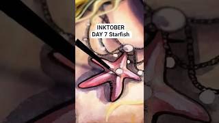 Inktober Day 7 Starfish ⭐ #inktober #shorts