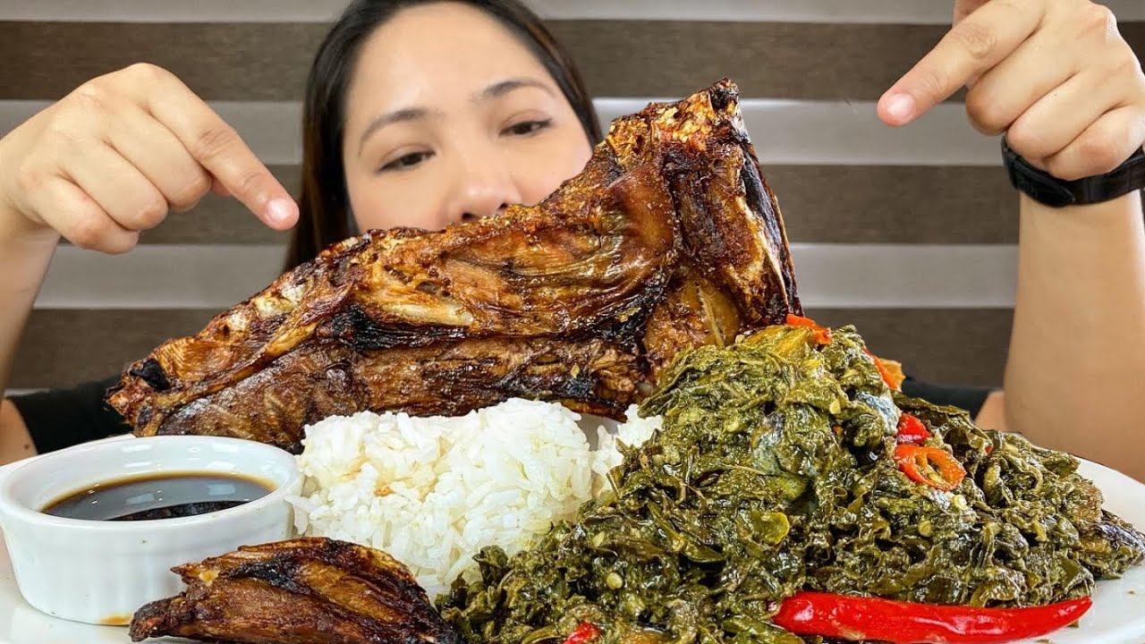 INIHAW NA TUNA PANGA AT LAING