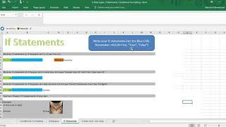 EXCEL Conditional Formatting and IF statements