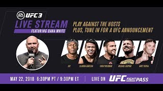 EA SPORTS UFC 3 Live Stream with KSI \& UFC Champs, Hosted by Dana White