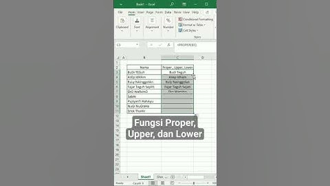 Fungsi Proper, Upper, Dan Lower #excel