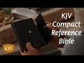 A compact kjv bible with a snap cover