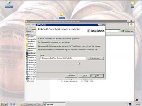 Installation der Backupsoftware NetVault von der Firma BakBone