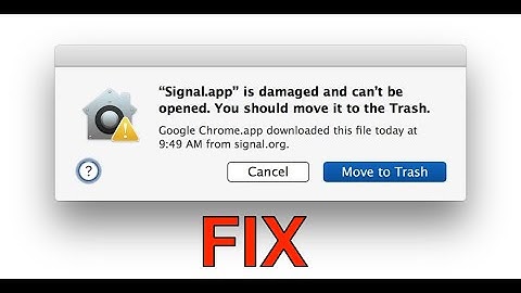 App Is Damaged And Can’t Be Opened. You Should Move It To The Trash