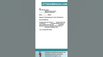 Undertaking Letter for Short Attendance in Office