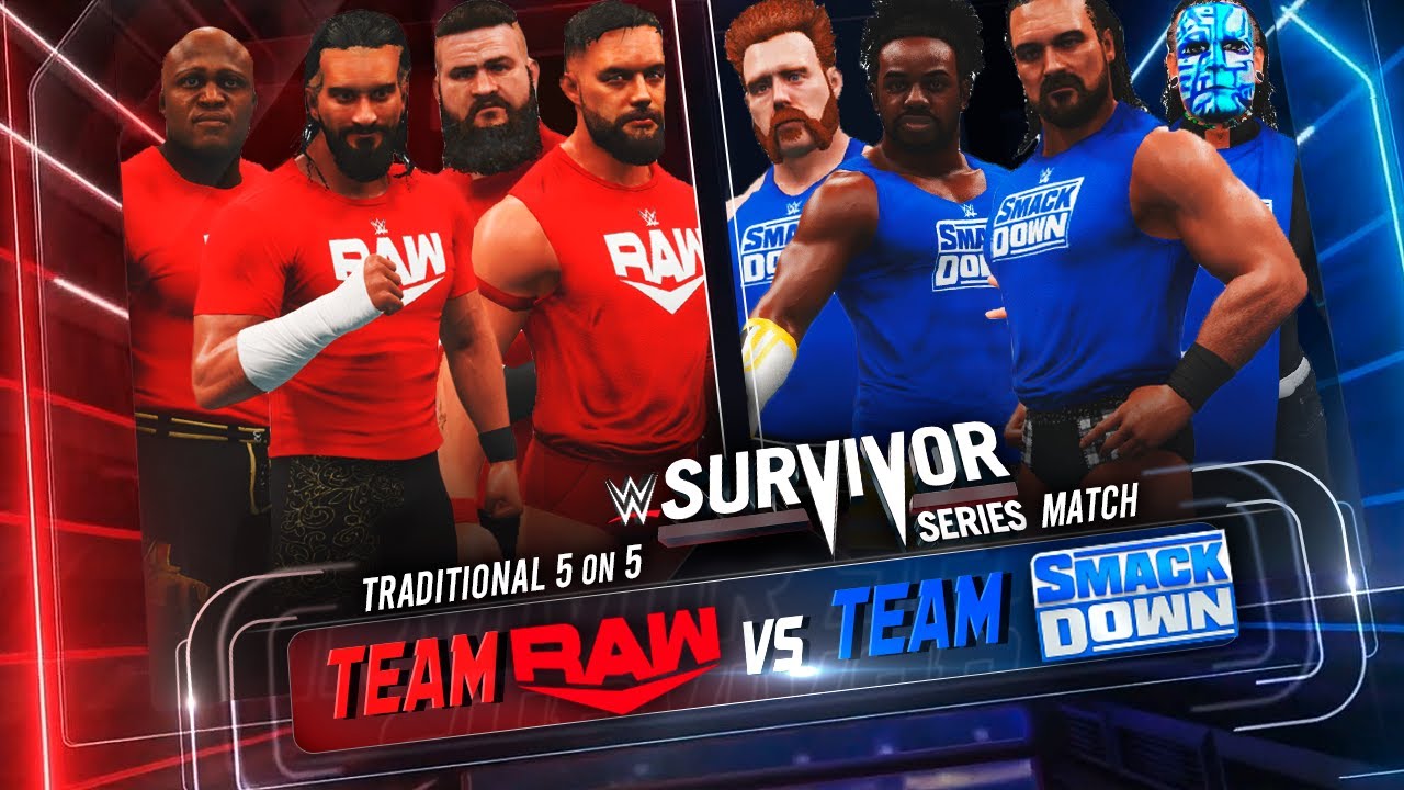 WWE Survivor Series 2021 Team Raw vs Team SmackDown 5 vs 5 YouTube