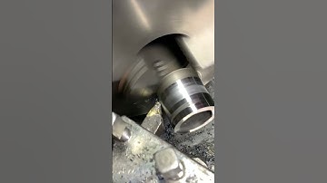 Hard bush cutting process in lathe machine in #machinist #workshop #hardwork #youtubeshorts #cnc