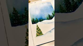 Holiday Landscape In Watercolor