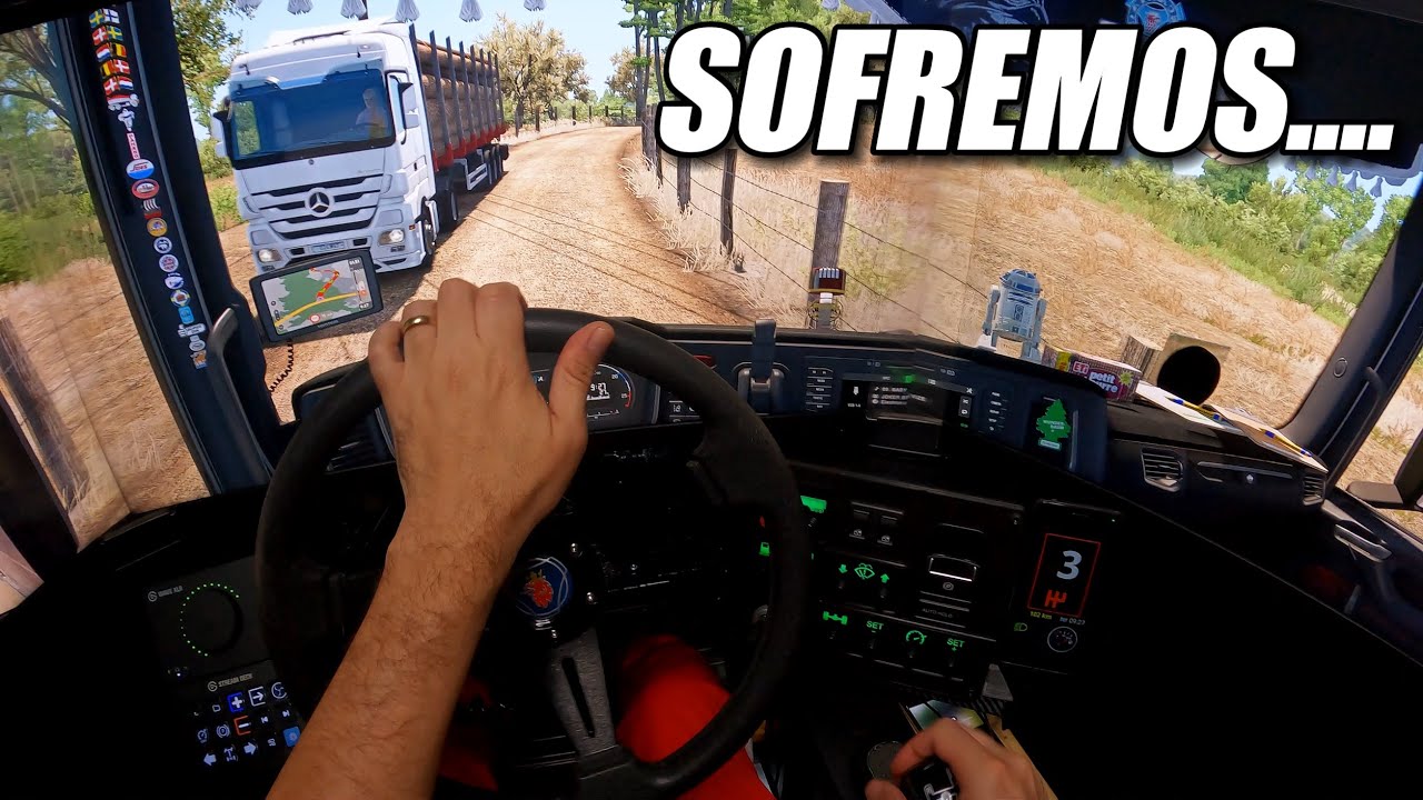 EURO TRUCK SIMULATOR 2 - ESTRADA DE TERRA NO MAPA ROTAS BRASIL | COCKPIT TRÊS MONITORES ETS2
