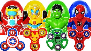 Avengers & Fidget Spinner Go~! Hulk, Spider-Man, Iron Man, Captain America