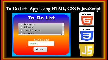 HTML, CSS & JavaScript Tutorials | To-Do List App In HTML, CSS & JavaScript