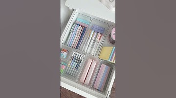 Let’s organize my stationery drawer ✏️📚🤍#stationery #backtoschool #college #students #aesthetic