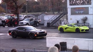 Challenger Scatpack vs 1320 Scatpack, Hellcat Redeye, C8 Corvette, Mustang GT \& Taurus SHO