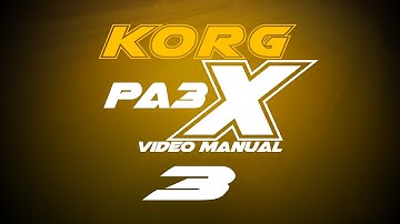 MCI Korg Pa3x Video Manual - Part 3 of 8 ///BG SUBS///