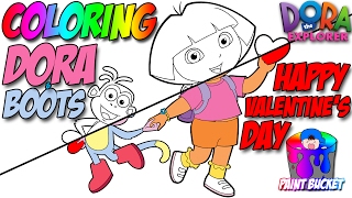 Dora the Explorer Coloring Pages - Nickelodeon Nick Jr. Coloring Book for Kids to Learn Colors